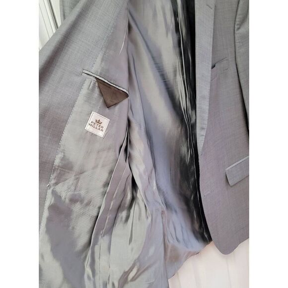Peter Millar Tailored Wool Grey Suit 44R - Picture 5 of 12